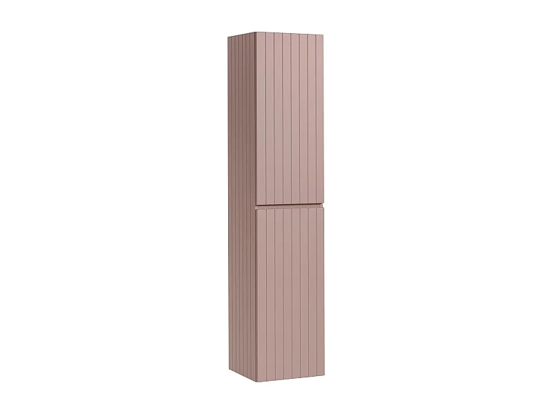 Coluna de banheiro ICON 160 cm – 2 portas – Acabamento rosa empoeirado – Móvel suspenso moderno