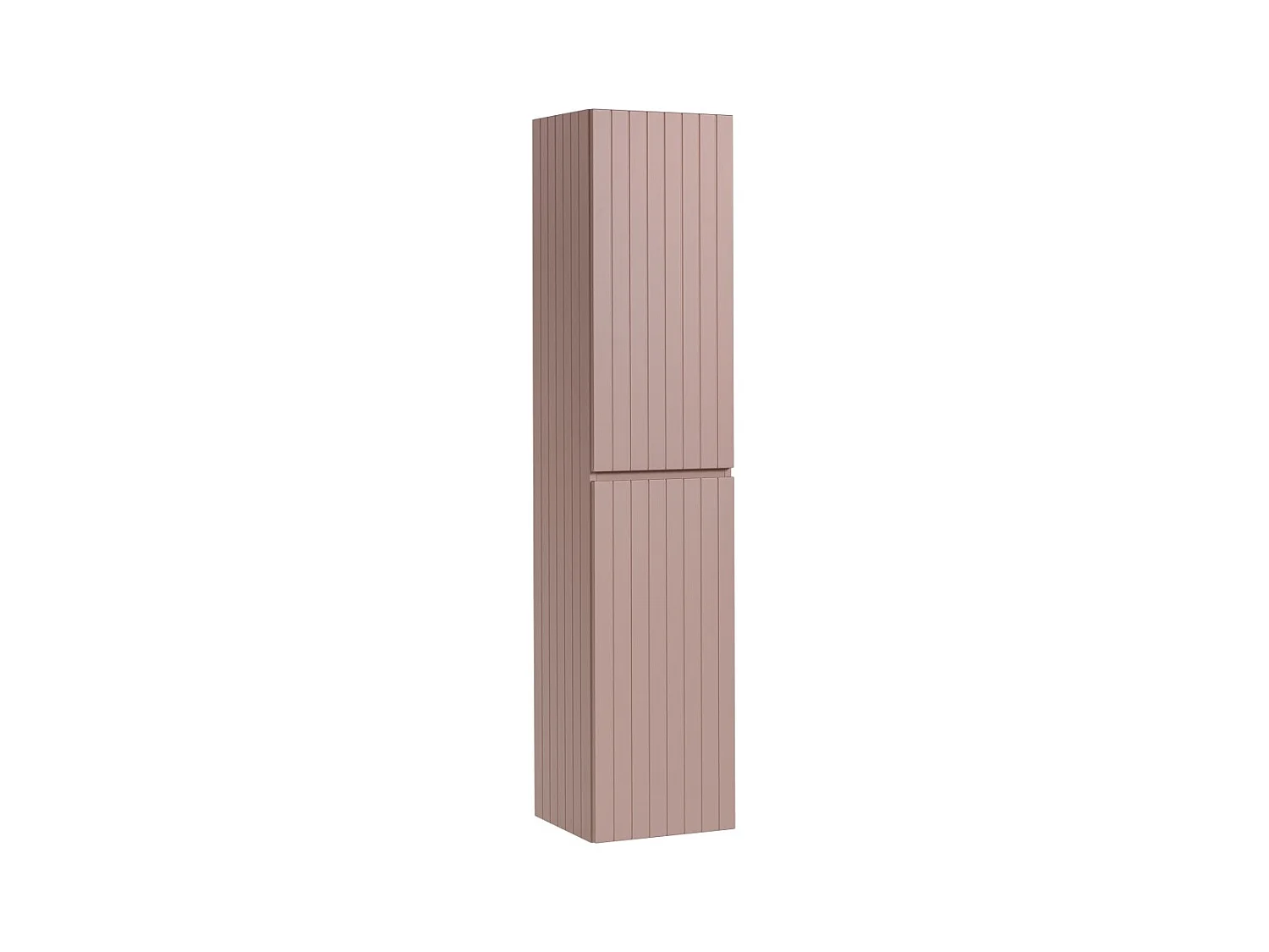 Coluna de banheiro ICON 160 cm – 2 portas – Acabamento rosa empoeirado – Móvel suspenso moderno