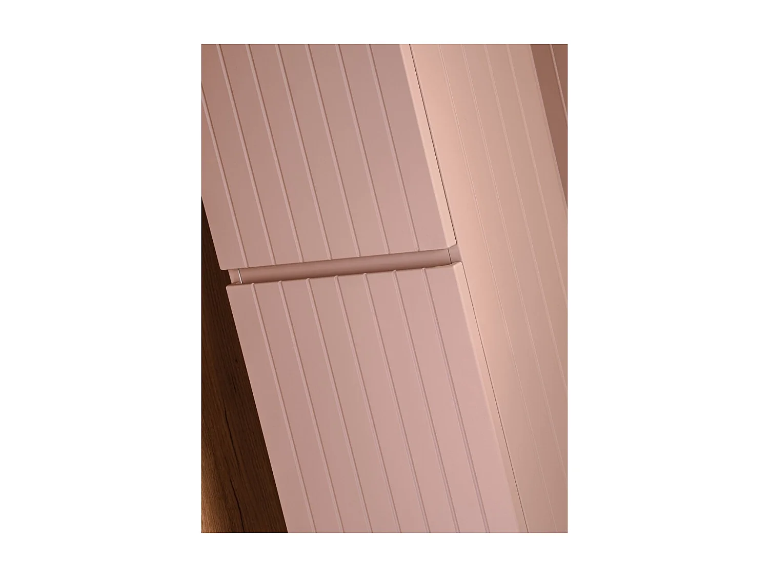 Coluna de banheiro ICON 160 cm – 2 portas – Acabamento rosa empoeirado – Móvel suspenso moderno