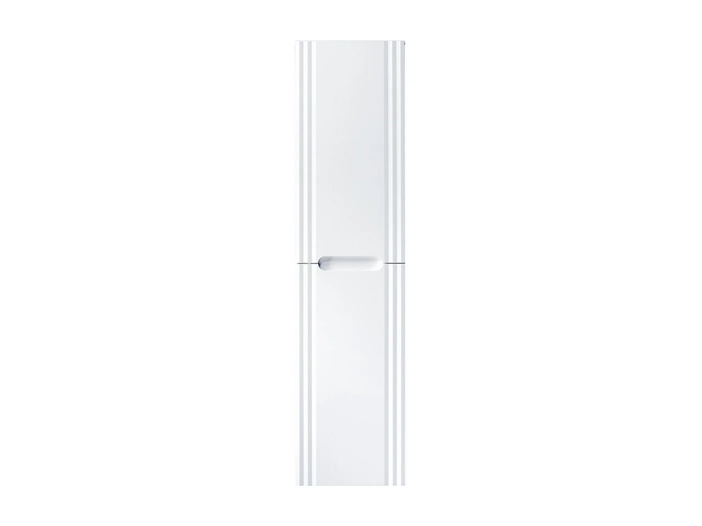 Coluna FIDJI 166 cm – Acabamento branco alpino brilhante – 2 portas – Fixação mista