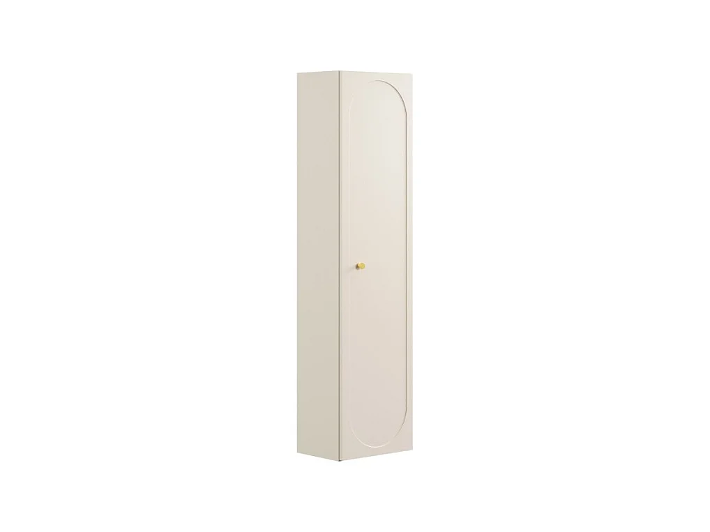 Colonne TORNADO 140 cm – Finition sable – 1 porte, 4 étagères, style contemporain