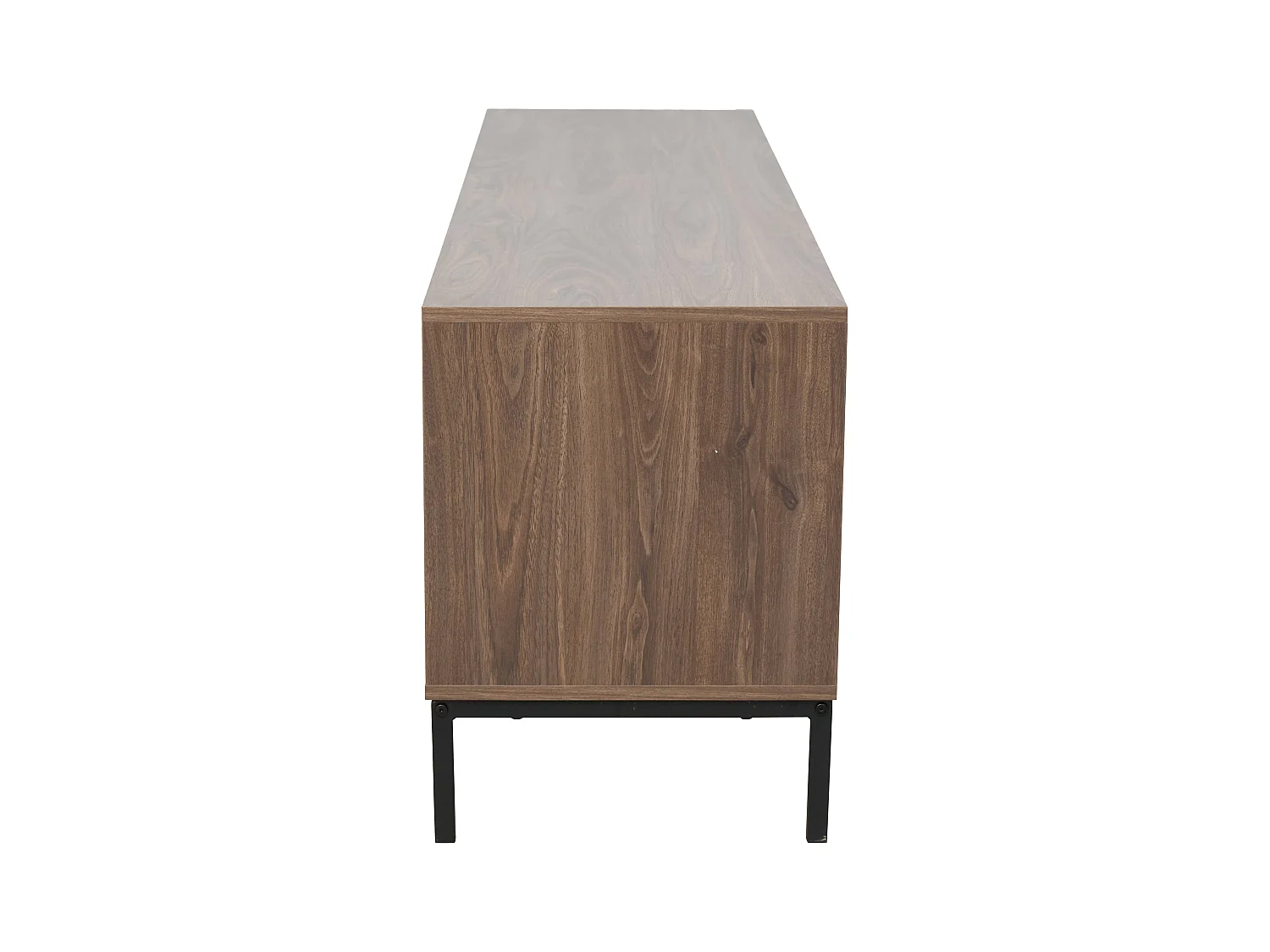 Rechthoekige tv-kast met 2 deuren, L160 cm, donker hout