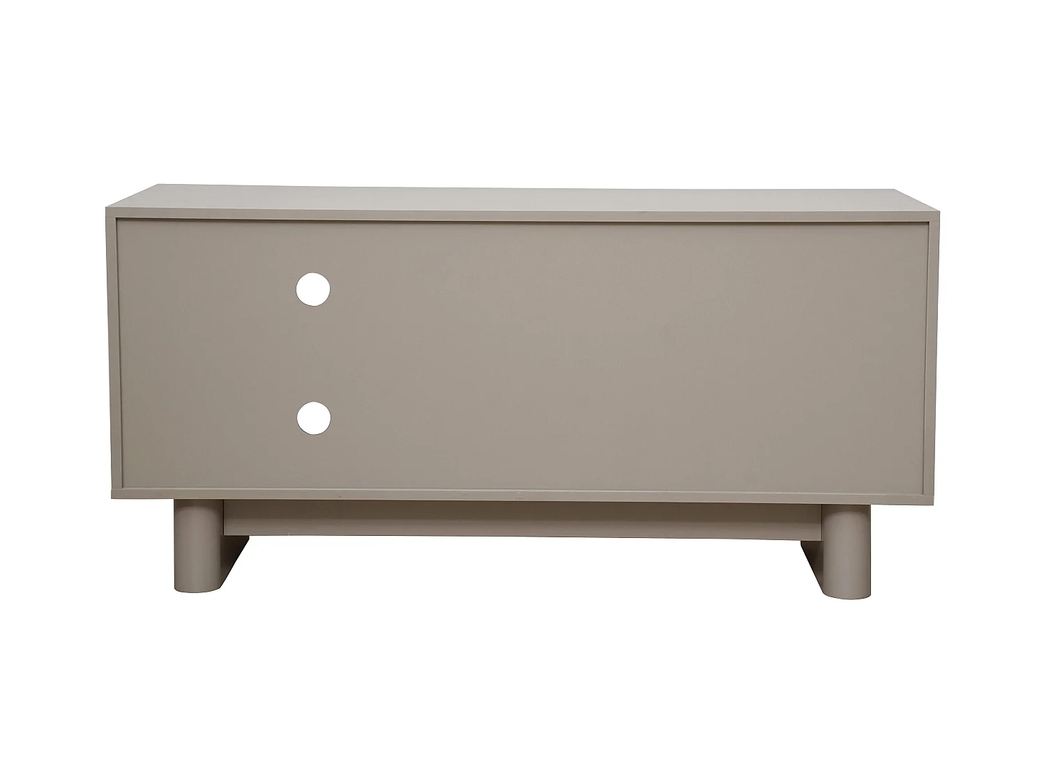 Meuble TV rectangulaire 1 porte L120 cm beige