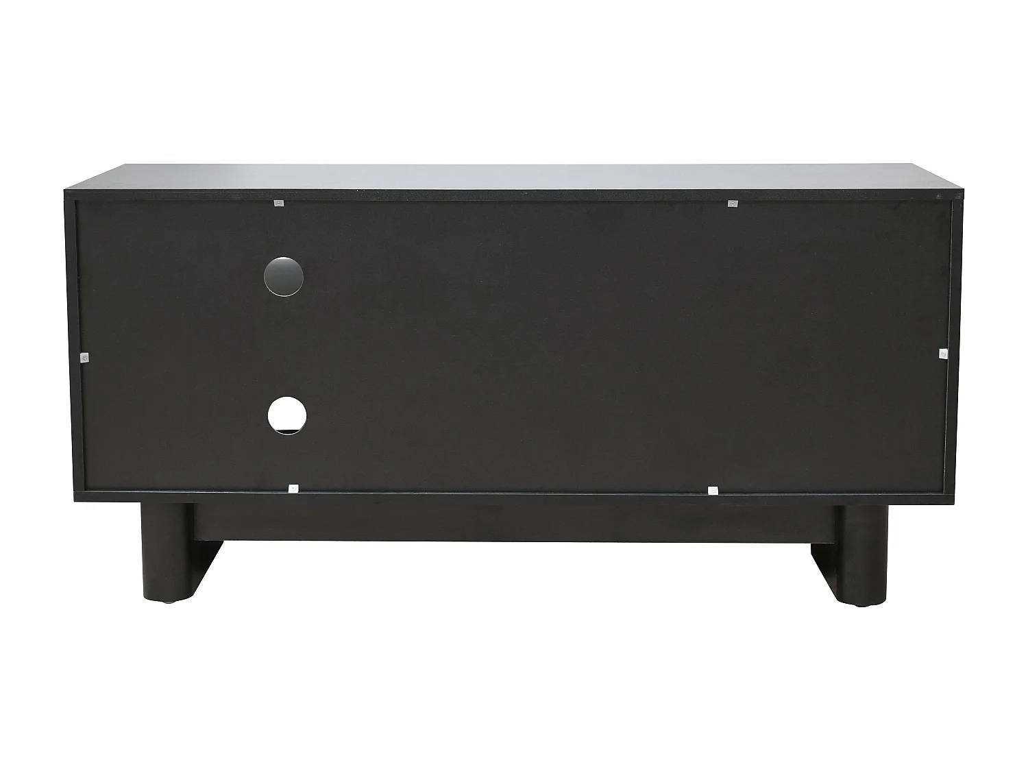 Meuble TV rectangulaire 1 porte L120 cm noir