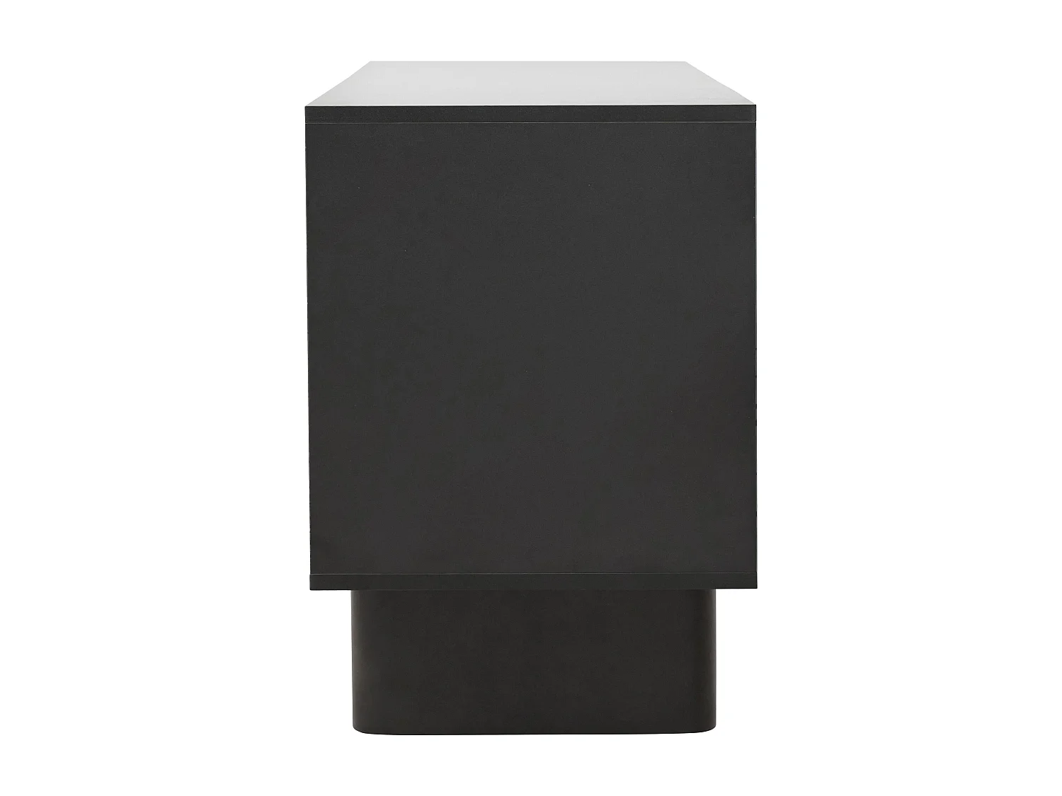 Meuble TV rectangulaire 1 porte L120 cm noir