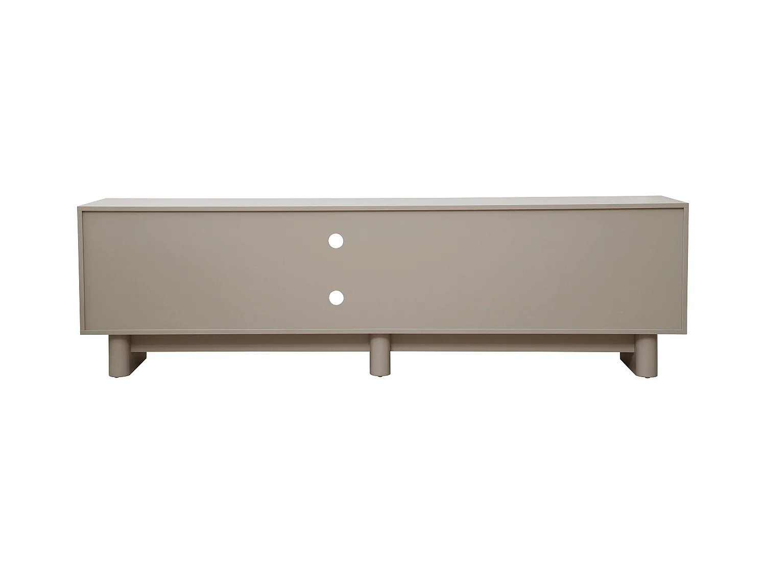 Meuble TV rectangulaire 3 portes L200 cm beige