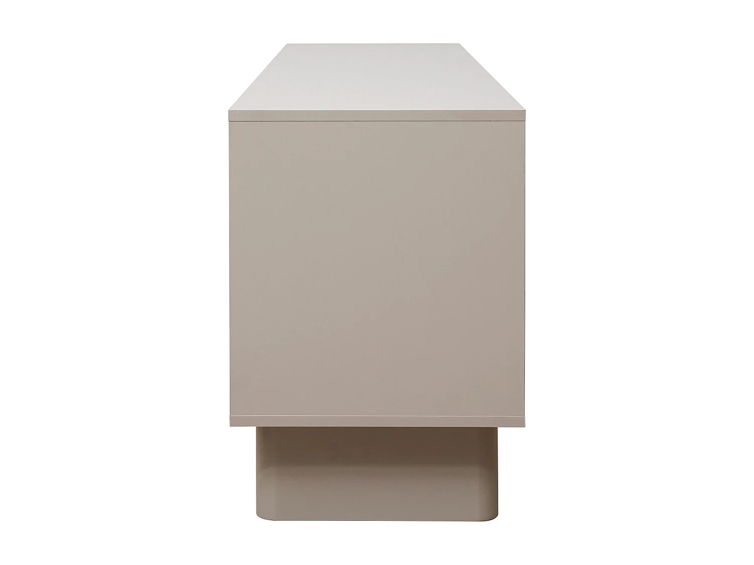 Meuble TV rectangulaire 3 portes L200 cm beige