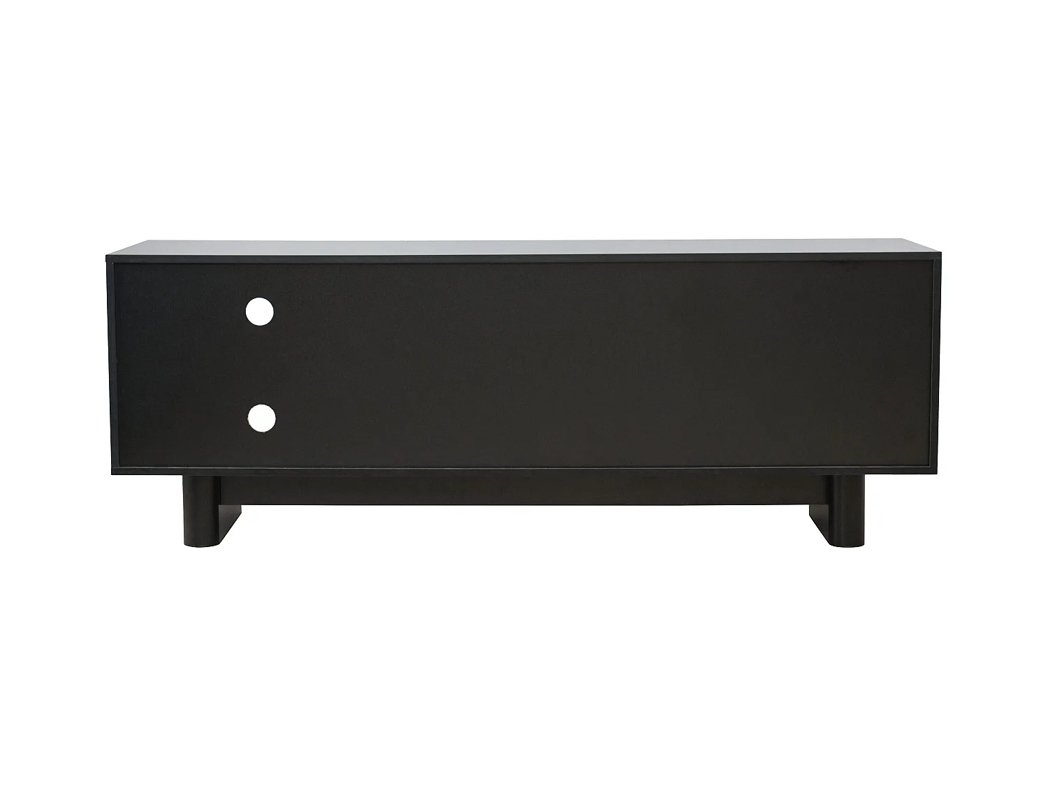 Meuble TV rectangulaire 2 portes L160 cm noir