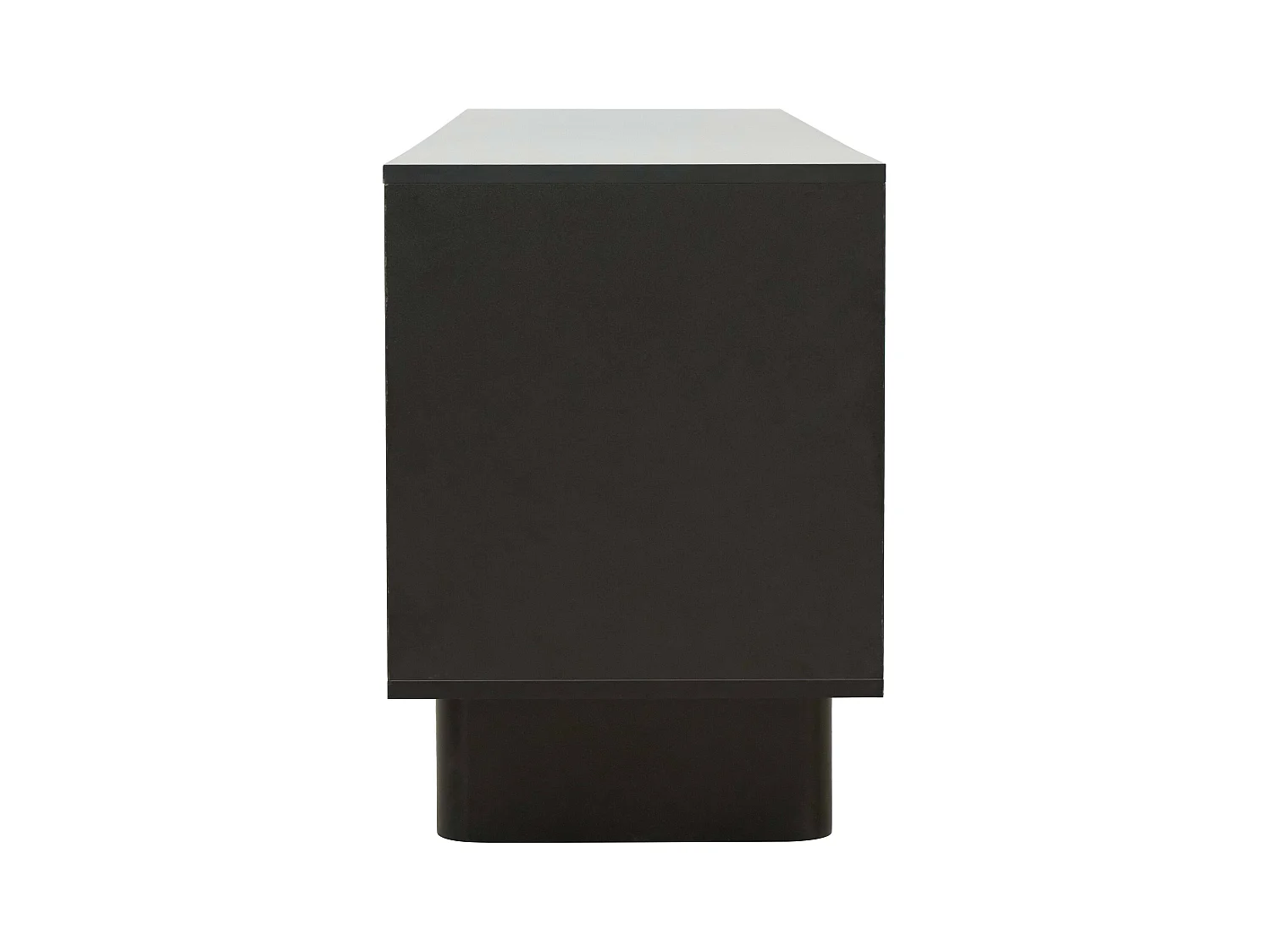 Meuble TV rectangulaire 2 portes L160 cm noir