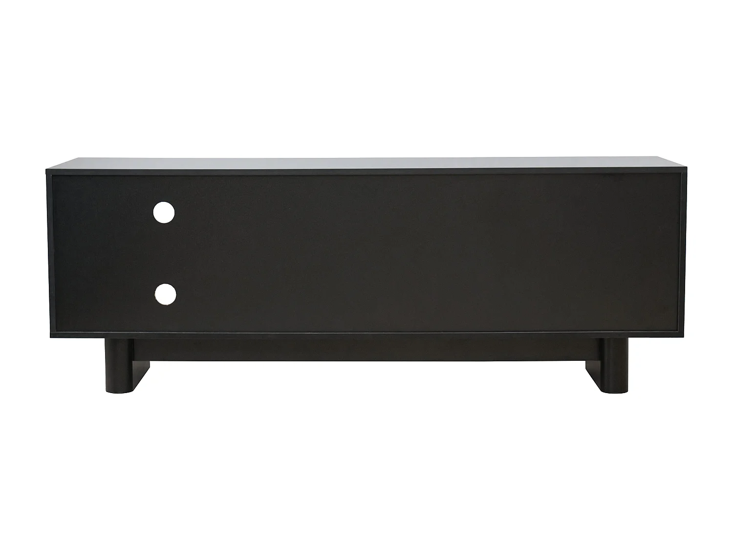 Meuble TV rectangulaire 2 portes L160 cm noir