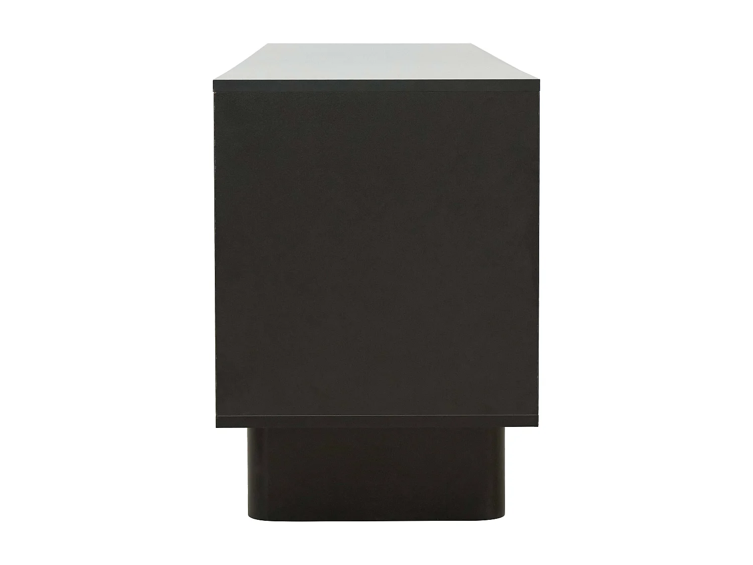 Meuble TV rectangulaire 2 portes L160 cm noir