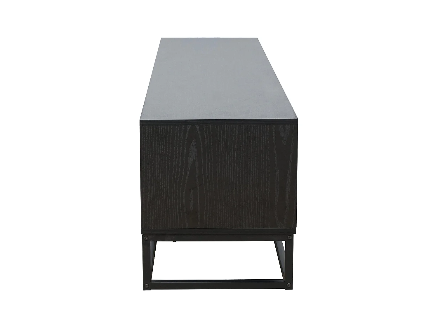 Meuble TV 3 portes rectangulaire L180 cm noir