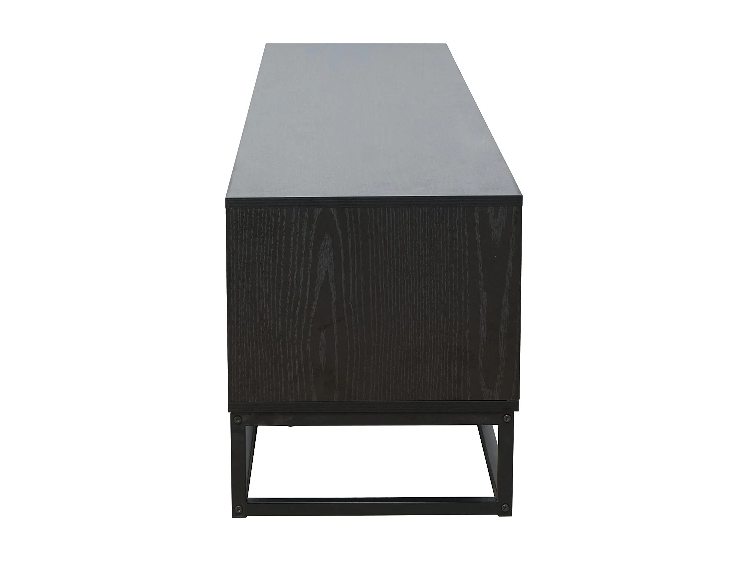 Meuble TV 3 portes rectangulaire L180 cm noir