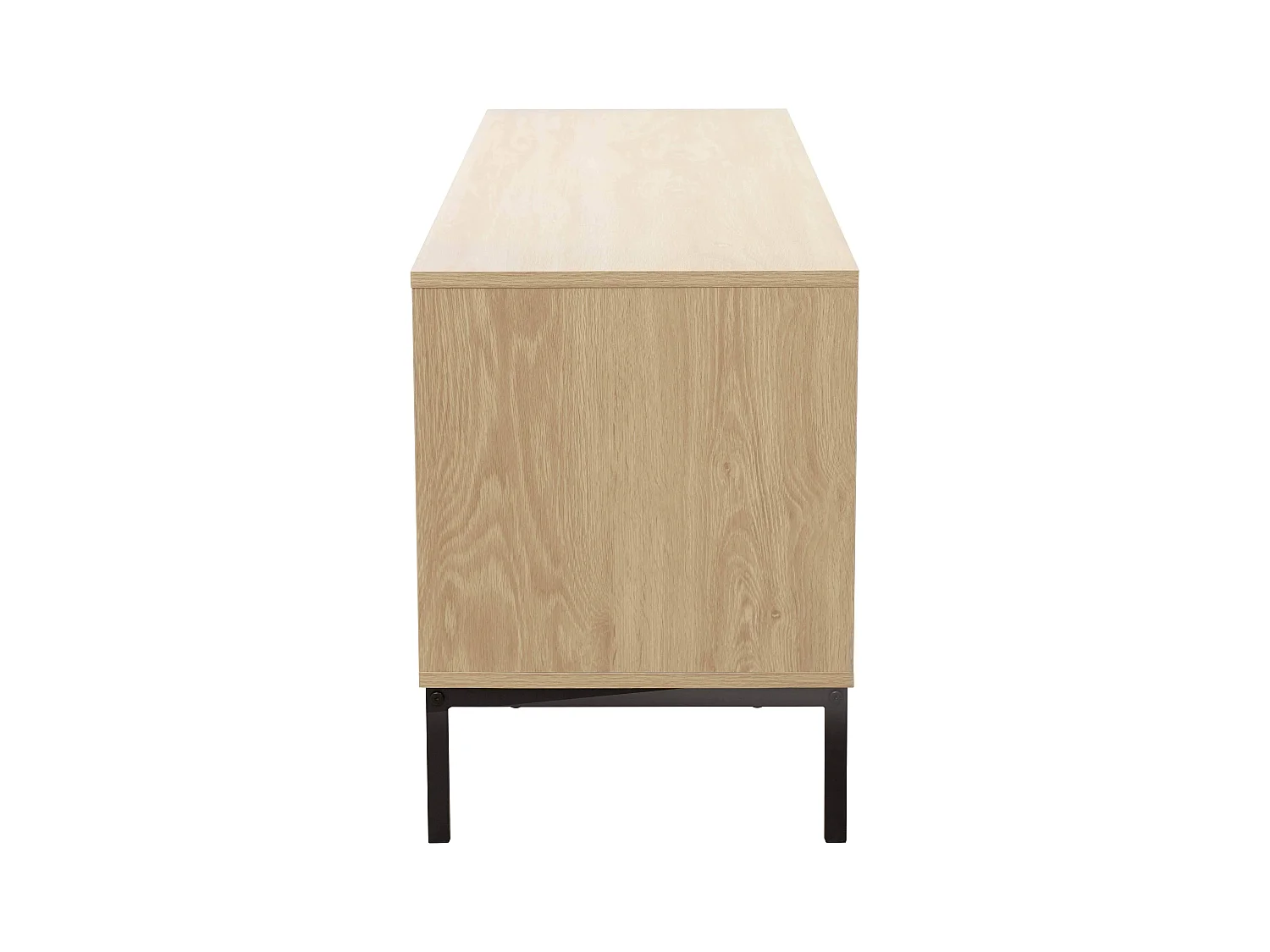 Meuble TV rectangulaire 2 portes L120 cm bois clair