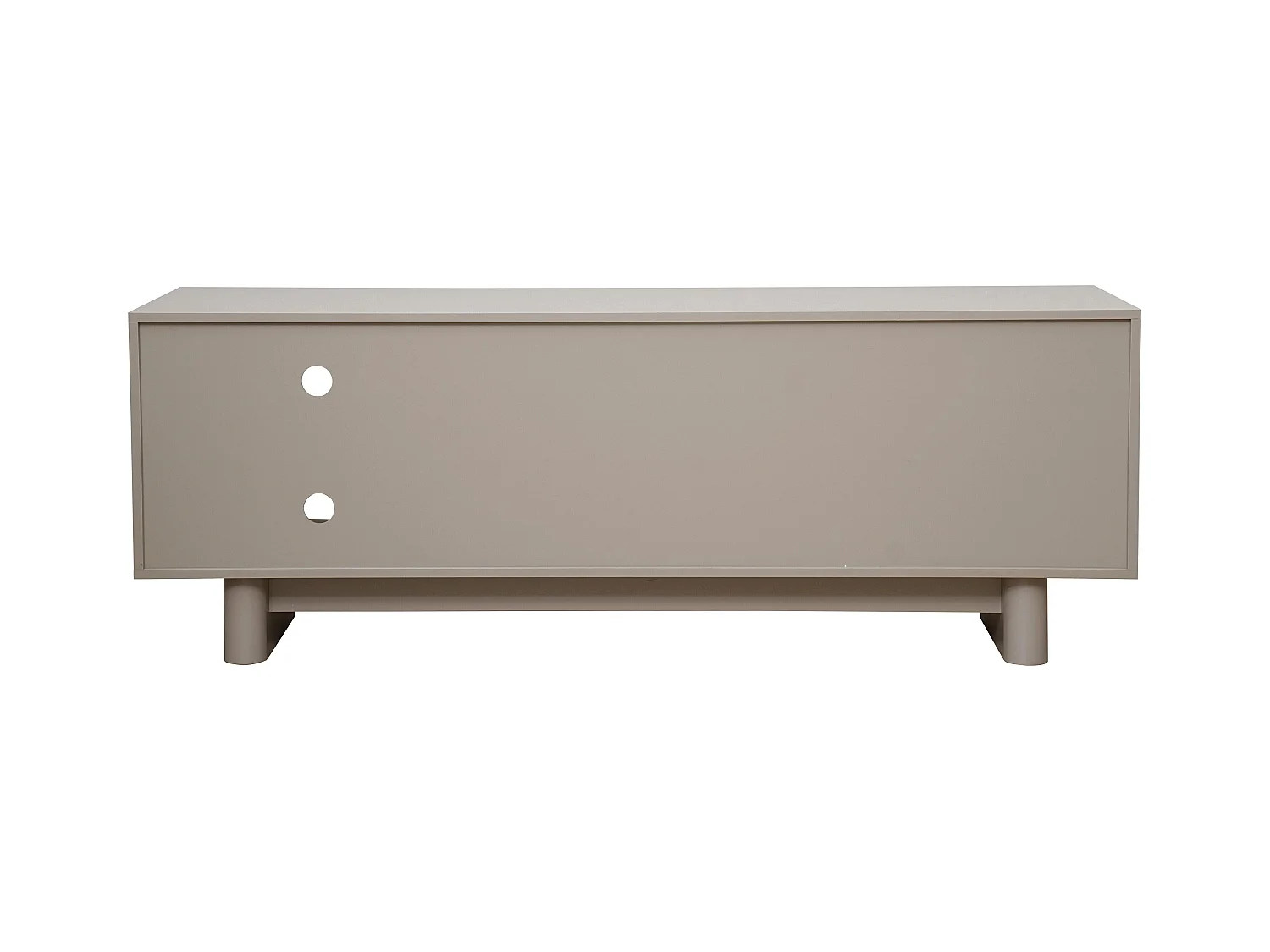 Meuble TV rectangulaire 2 portes L160 cm beige