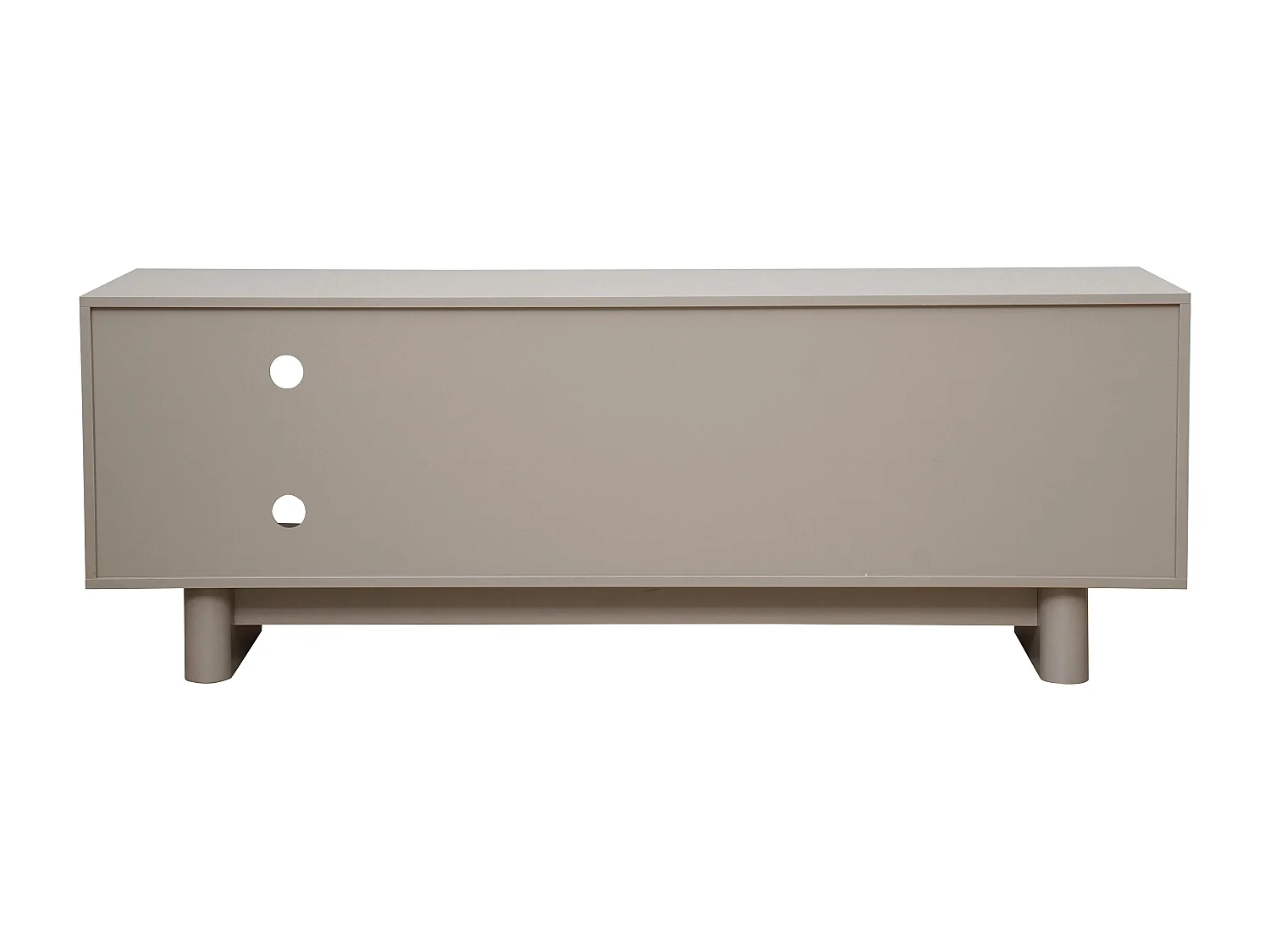 Meuble TV rectangulaire 2 portes L160 cm beige