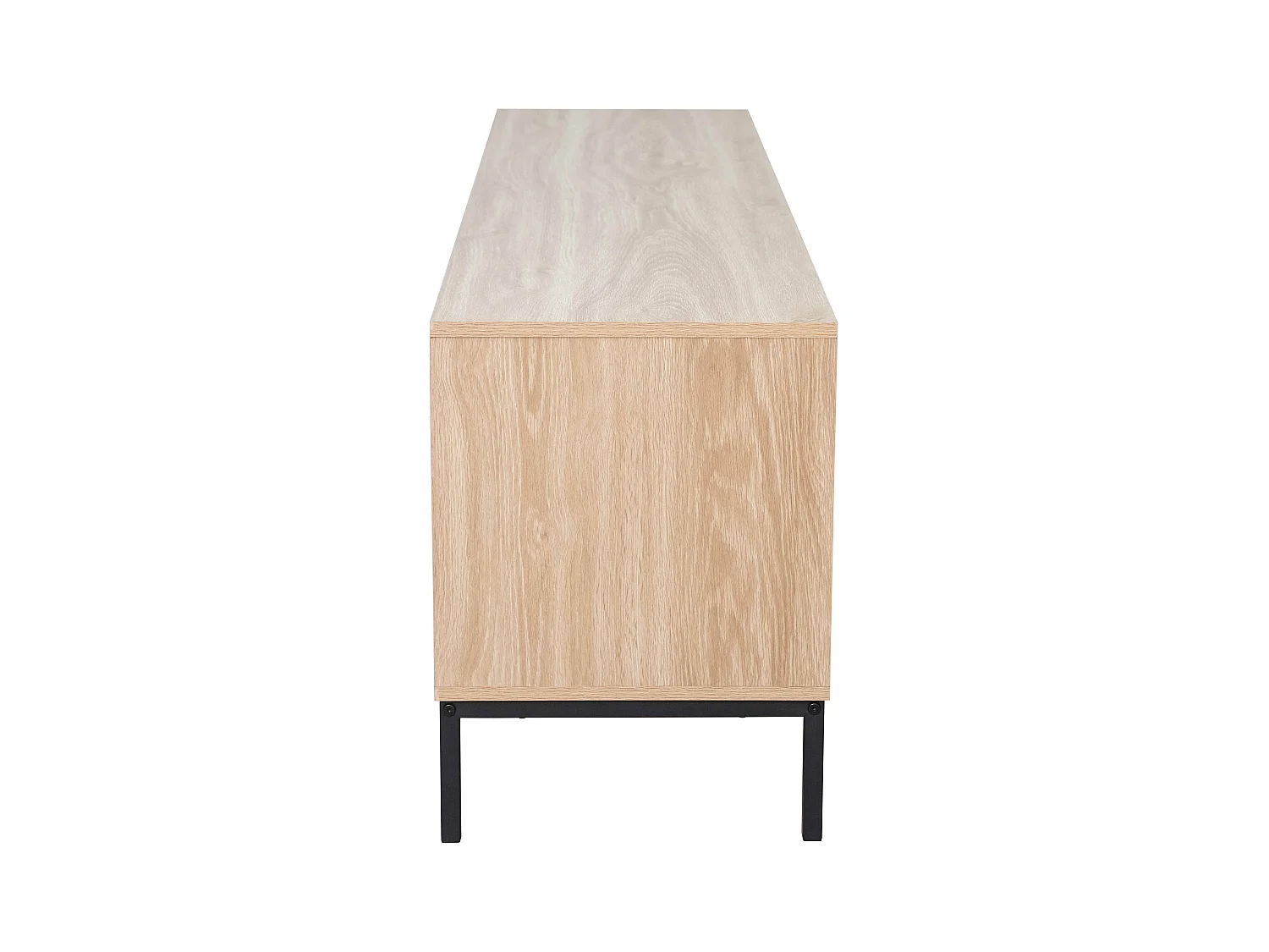 Rechthoekige tv-kast met 2 deuren, L160 cm, licht hout