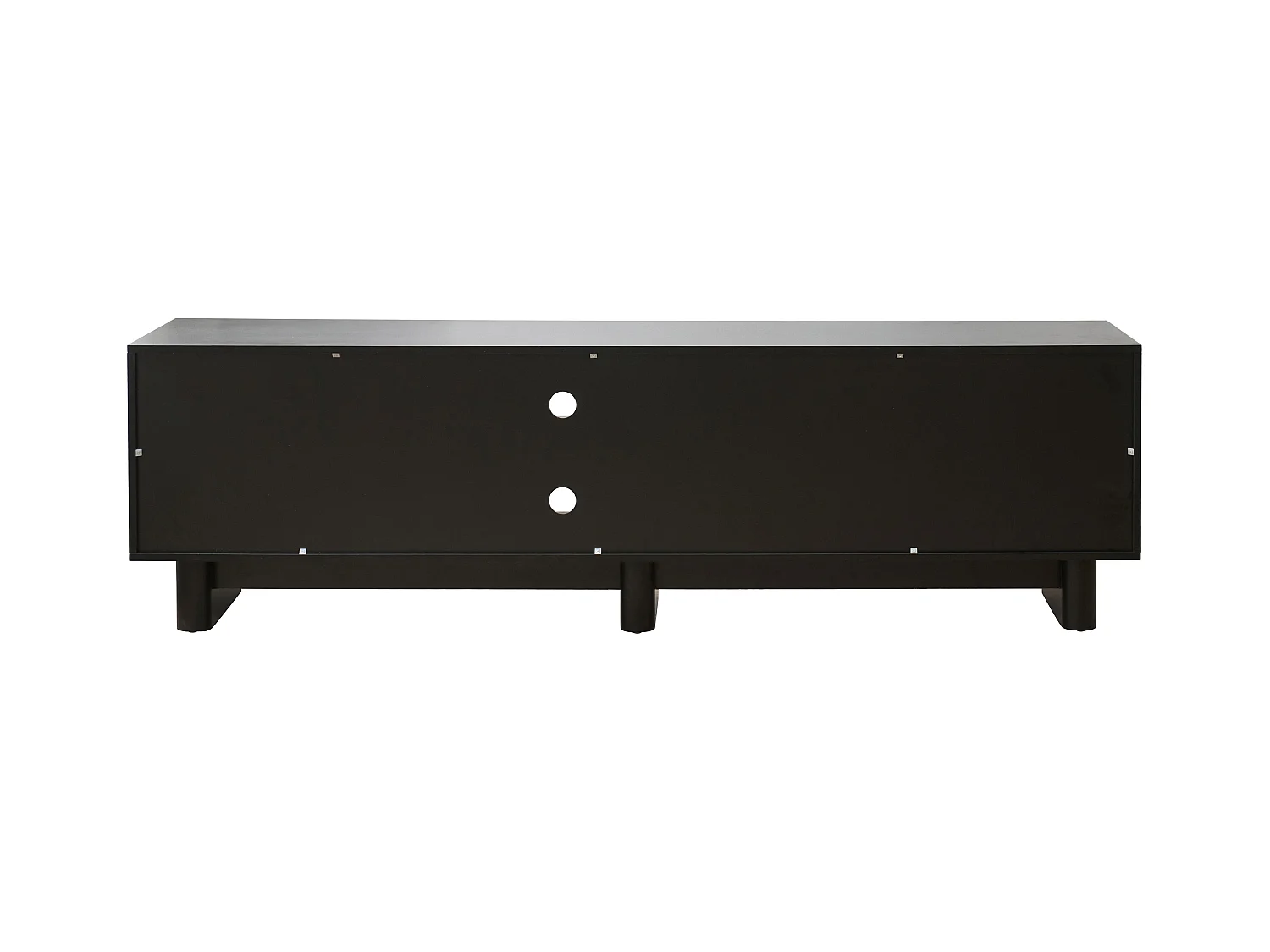 Meuble TV rectangulaire 3 portes L200 cm noir