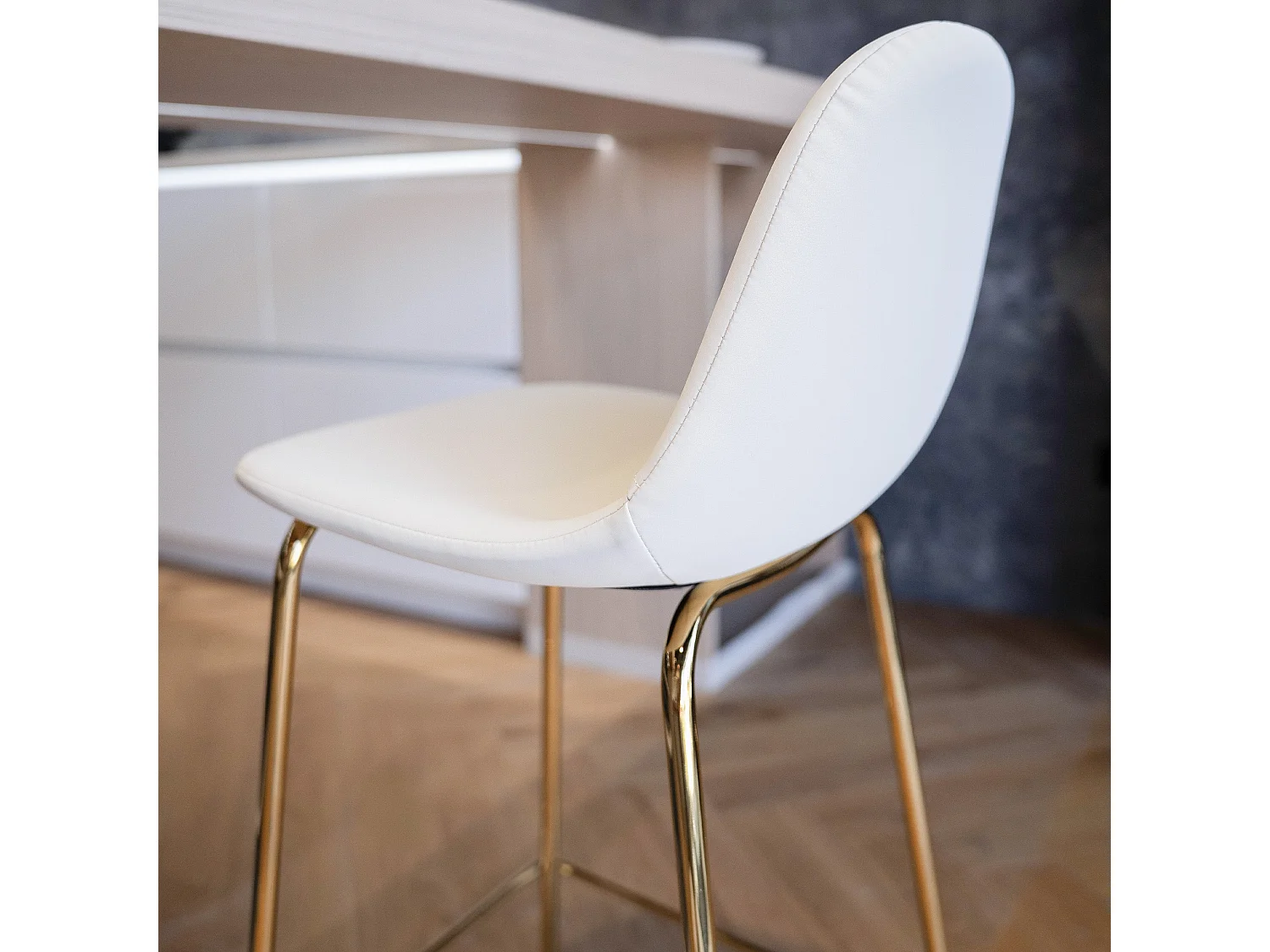 Set di 4 sedie per isola centrale bianche e verdi 65 cm - Henrik