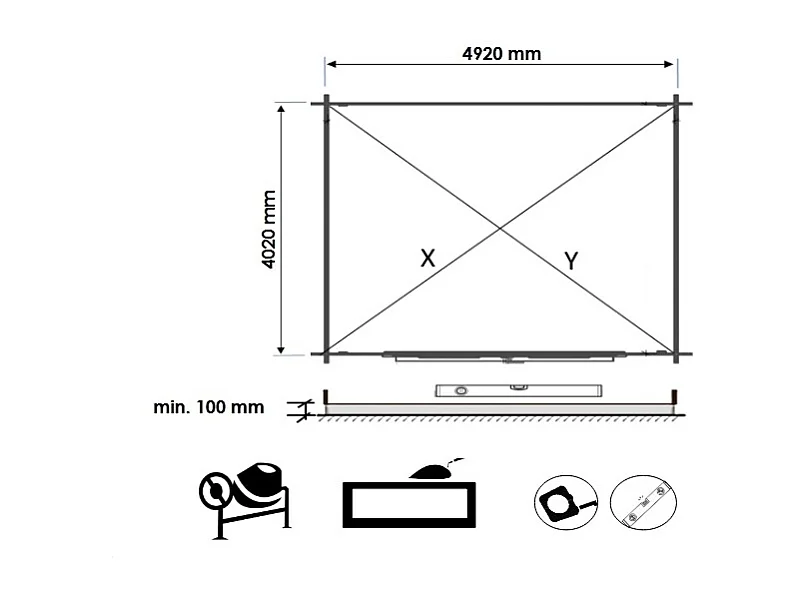 Casetta da giardino in legno - 21.42m2 - 5.1x4.2m - 34mm - colore: naturale - DOM746 - ALTANKA