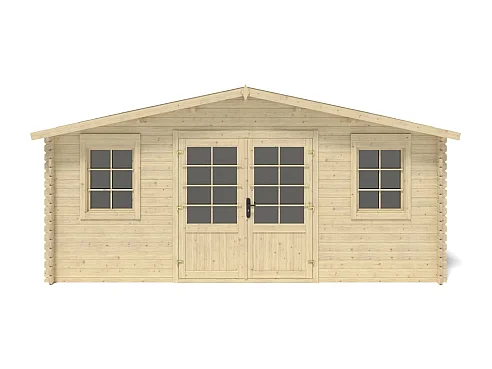 Casetta da giardino in legno - 21.42m2 - 5.1x4.2m - 34mm - colore: naturale - DOM746 - ALTANKA