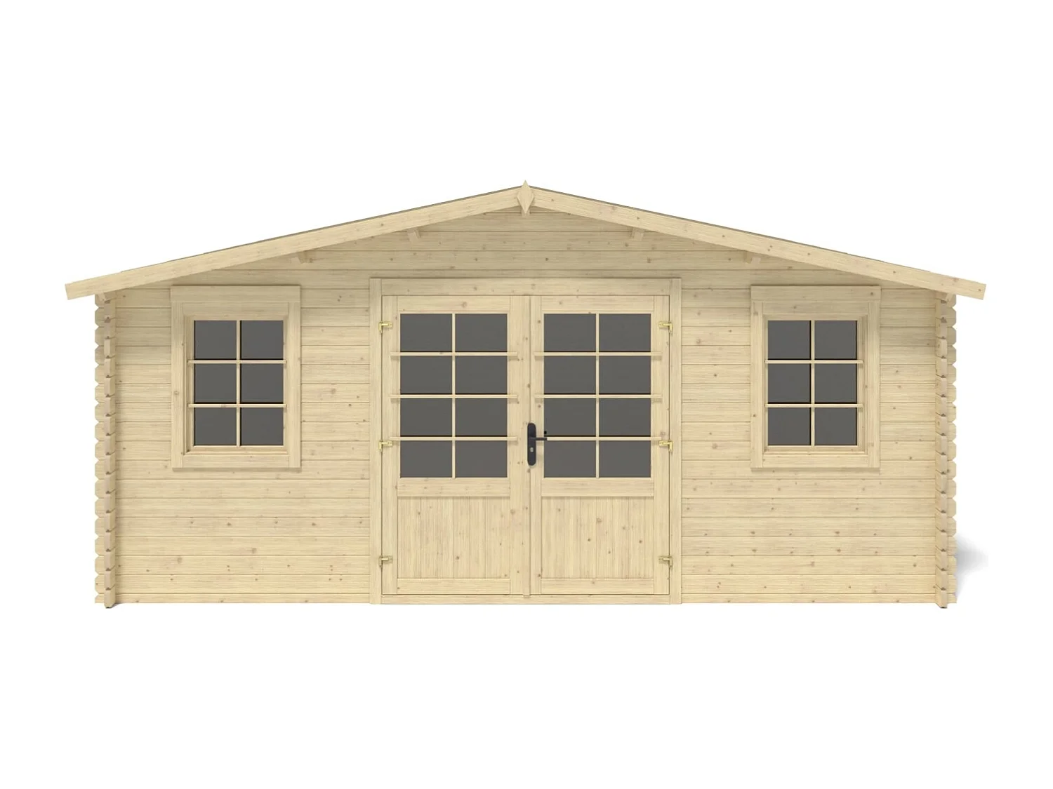 Casetta da giardino in legno - 21.42m2 - 5.1x4.2m - 34mm - colore: naturale - DOM746 - ALTANKA