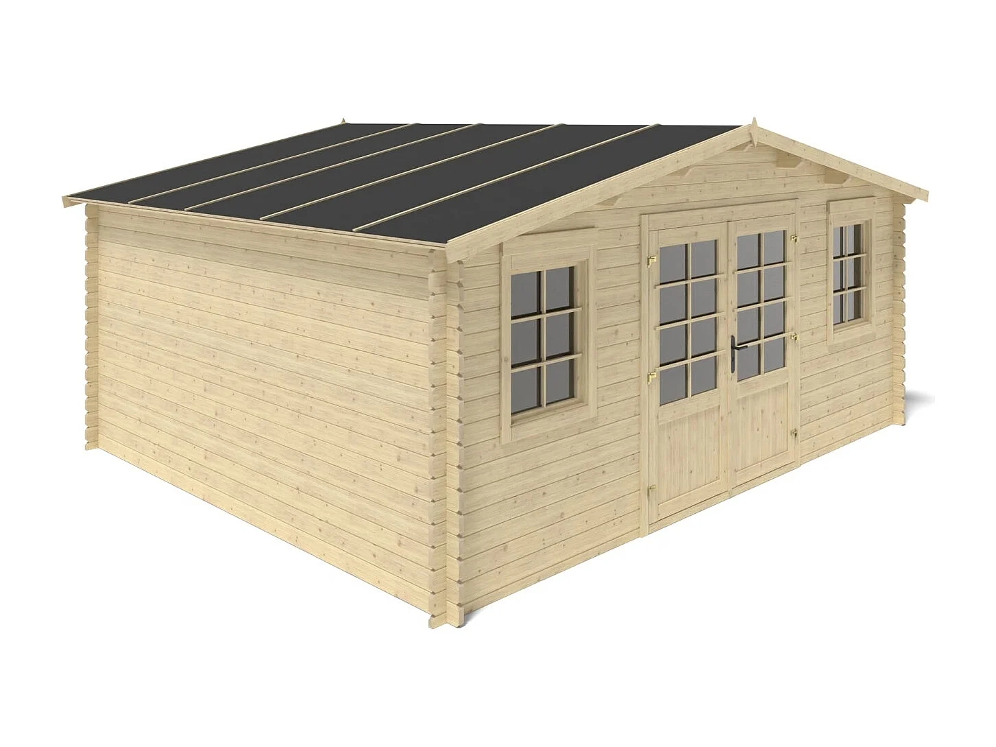 Casetta da giardino in legno - 21.42m2 - 5.1x4.2m - 34mm - colore: naturale - DOM746 - ALTANKA