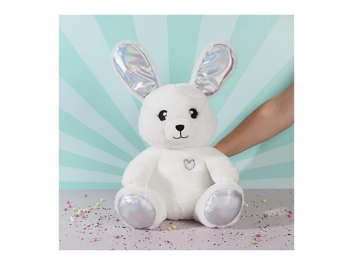 Peluche lapin animée kawaii en polyester (H30 cm)