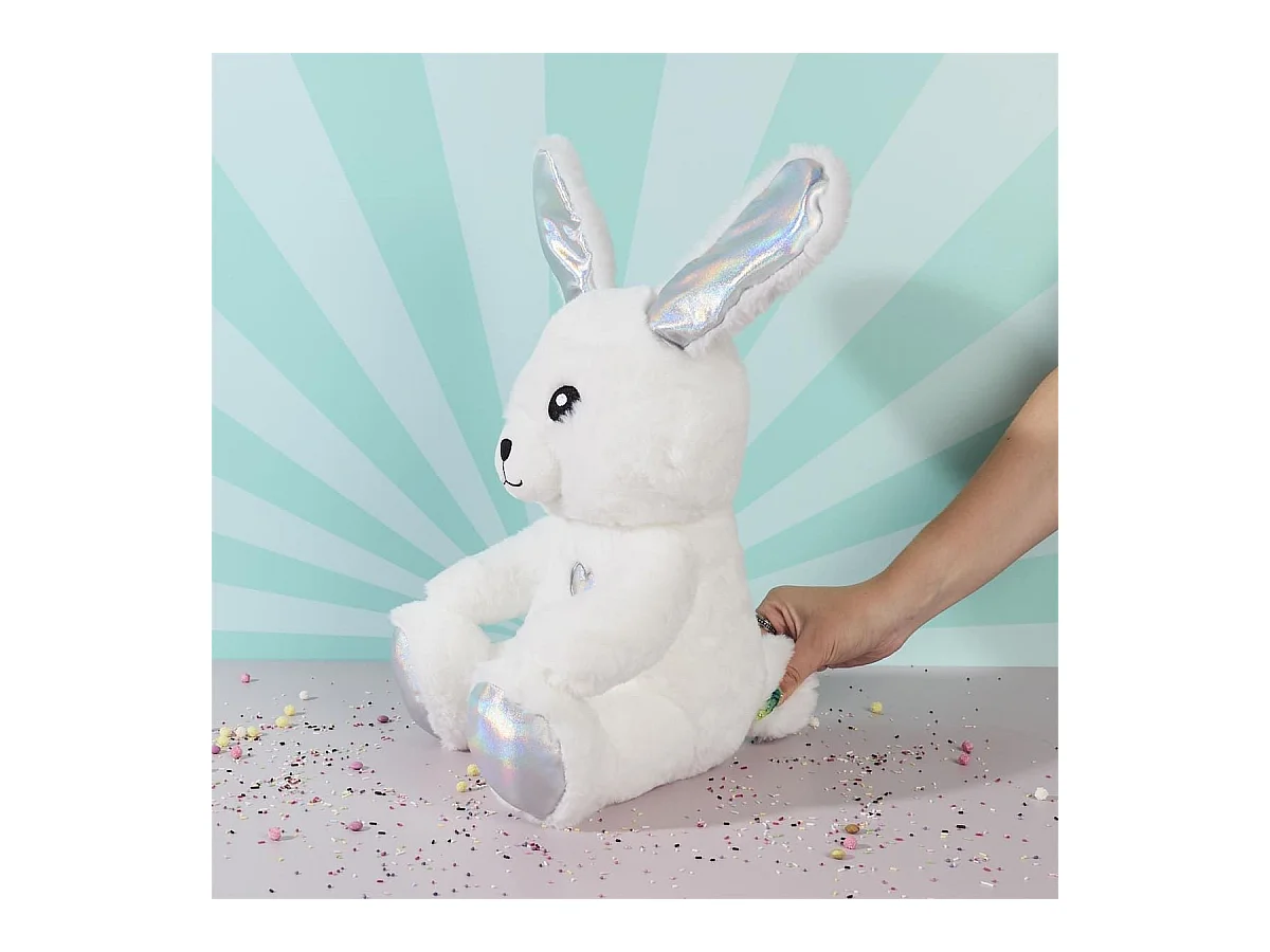 Peluche lapin animée kawaii en polyester (H30 cm)