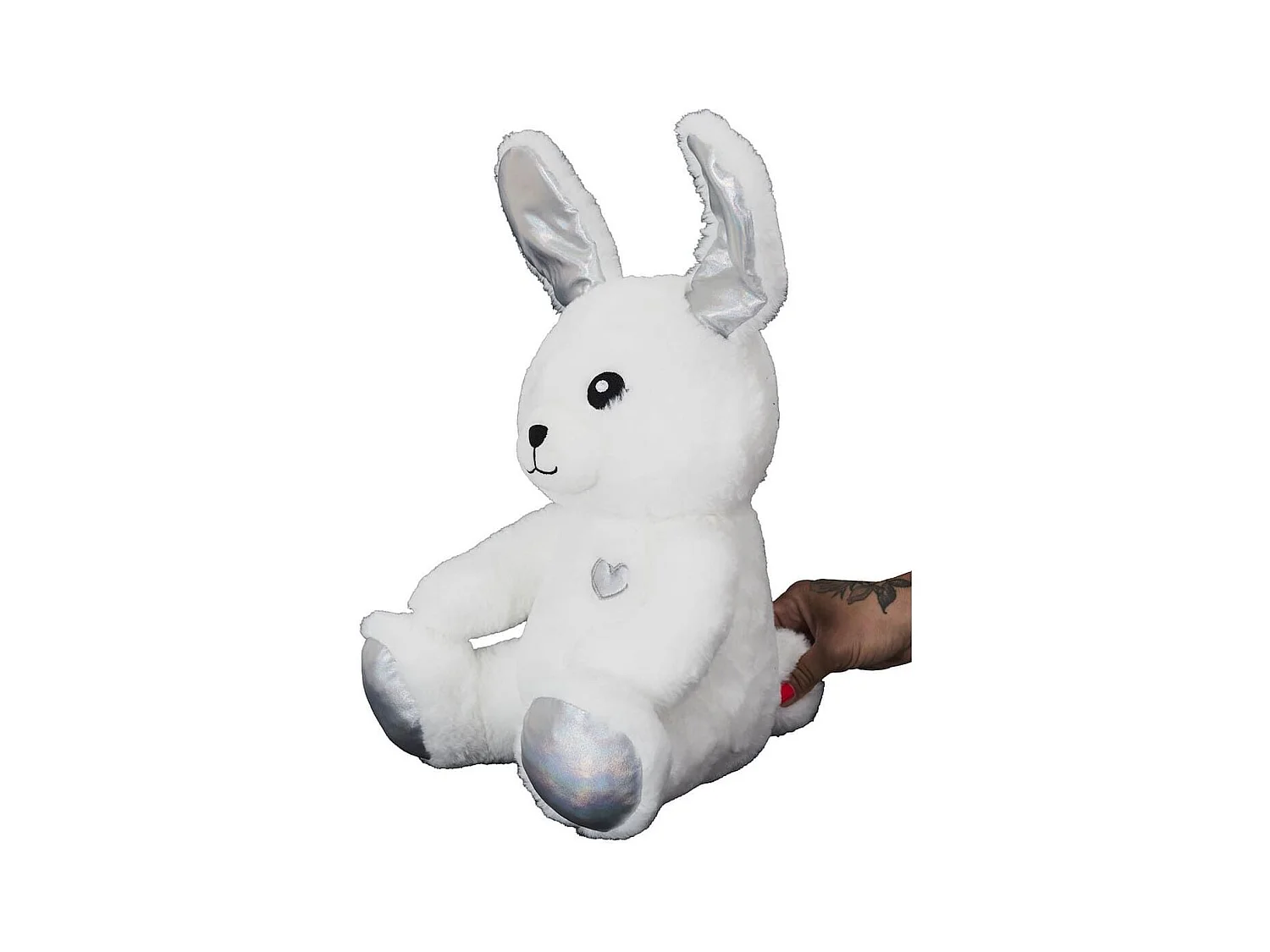 Peluche lapin animée kawaii en polyester (H30 cm)