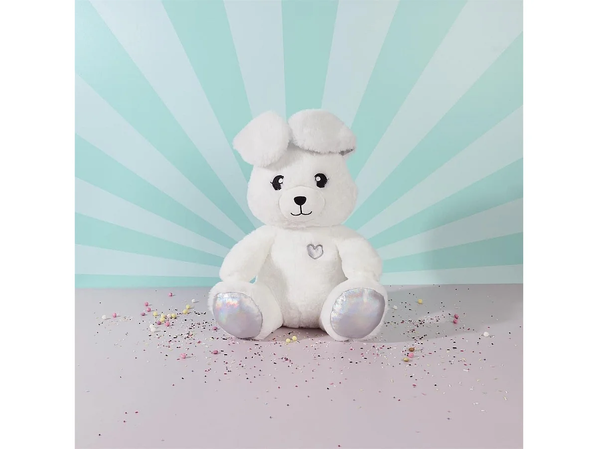 Peluche lapin animée kawaii en polyester (H30 cm)