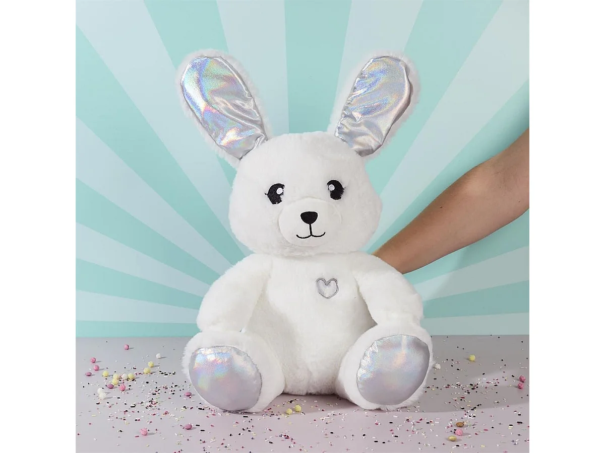 Peluche lapin animée kawaii en polyester (H30 cm)