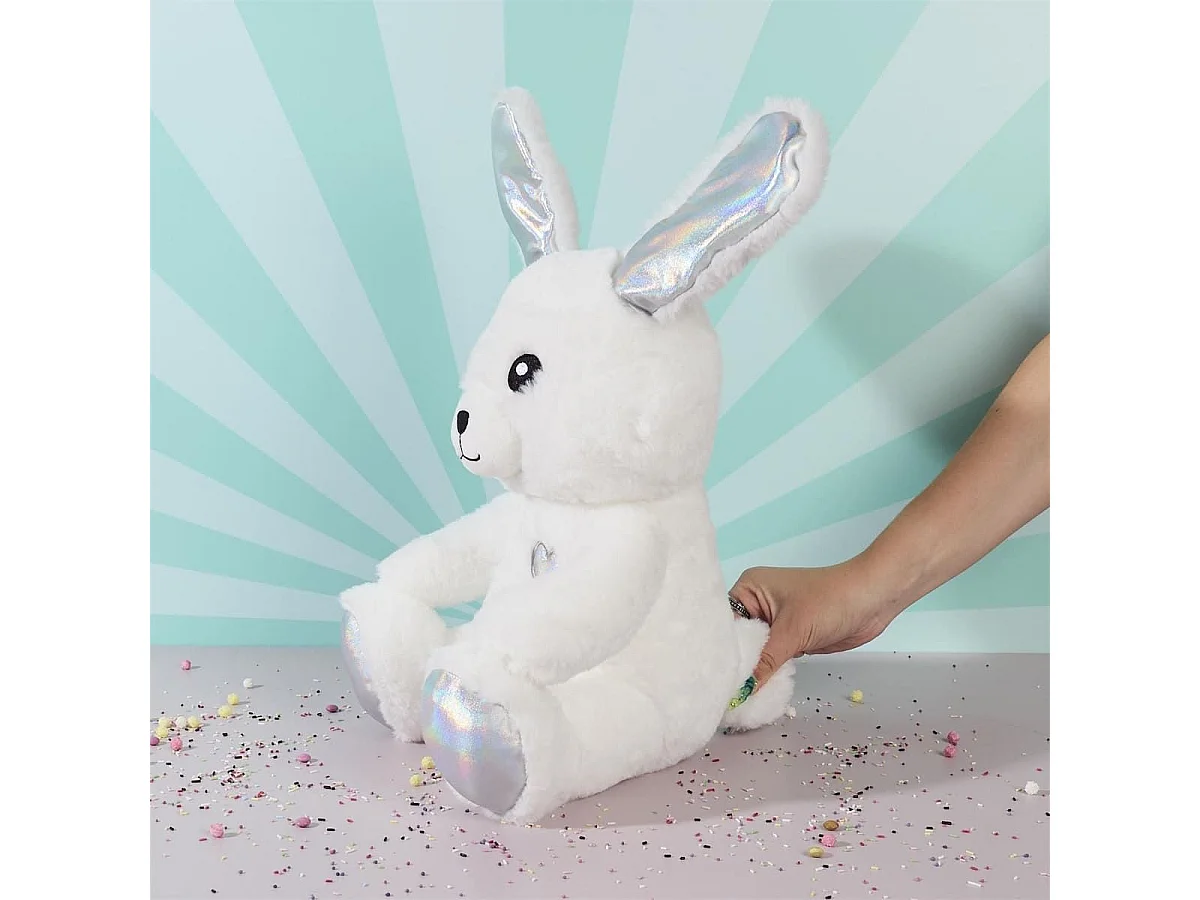 Peluche lapin animée kawaii en polyester (H30 cm)