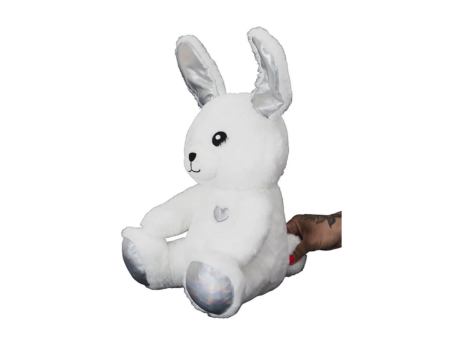 Peluche lapin animée kawaii en polyester (H30 cm)