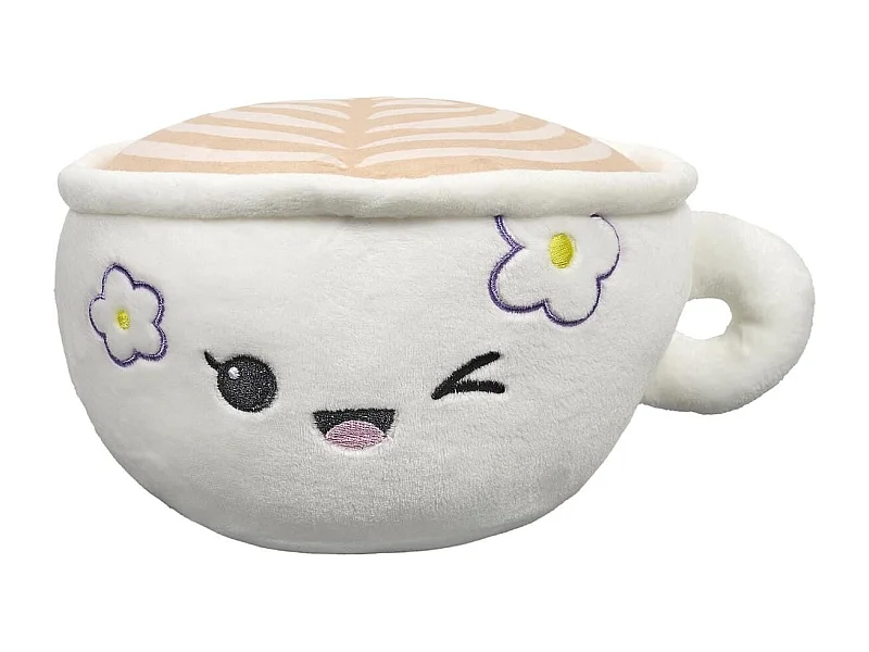 Peluche tasse de café kawaii en polyester (H18 cm)
