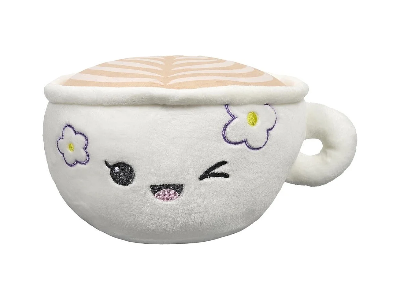 Peluche tasse de café kawaii en polyester (H18 cm)