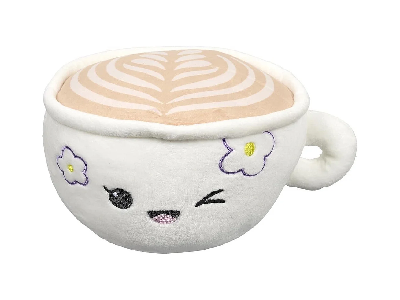 Peluche tasse de café kawaii en polyester (H18 cm)