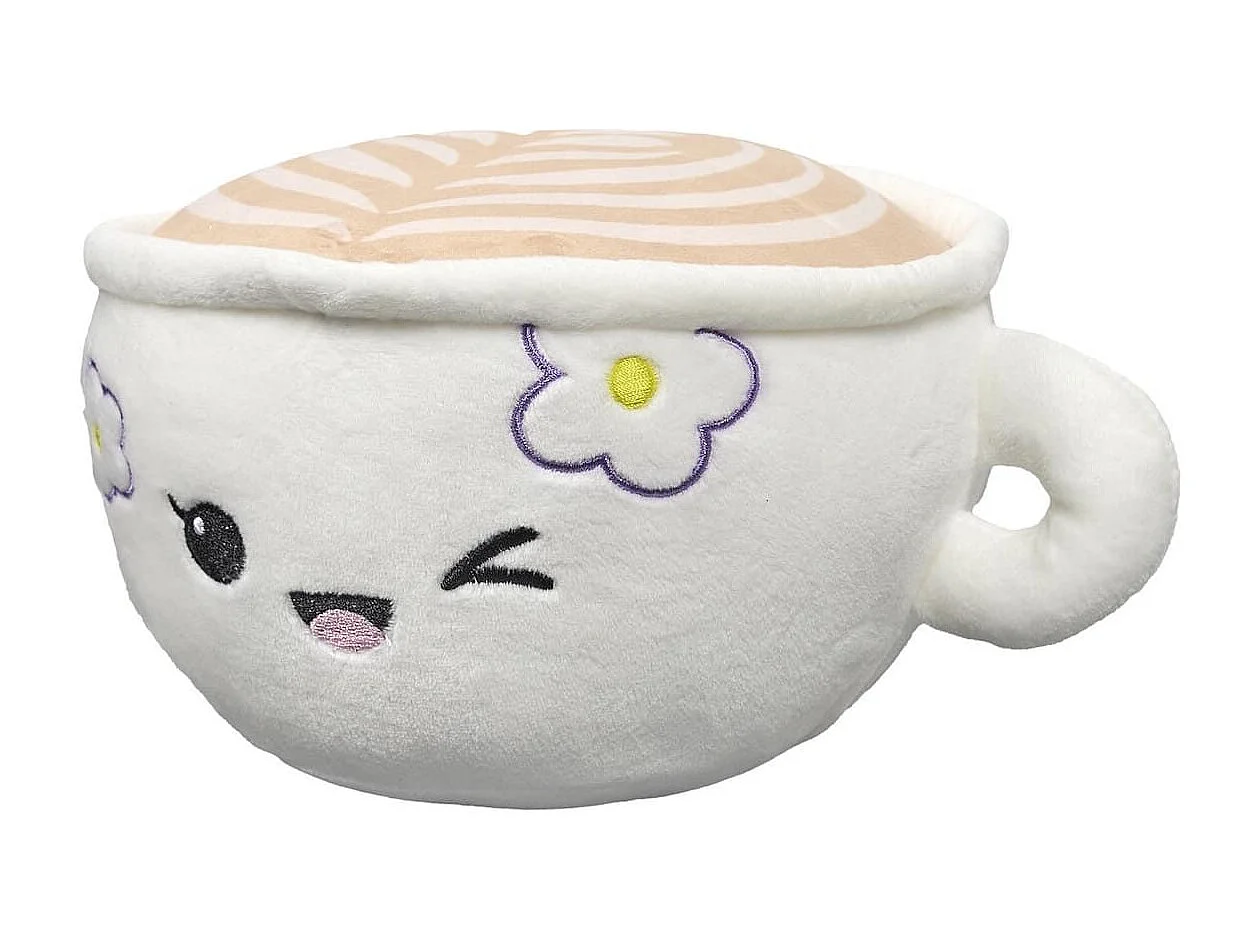 Peluche tasse de café kawaii en polyester (H18 cm)