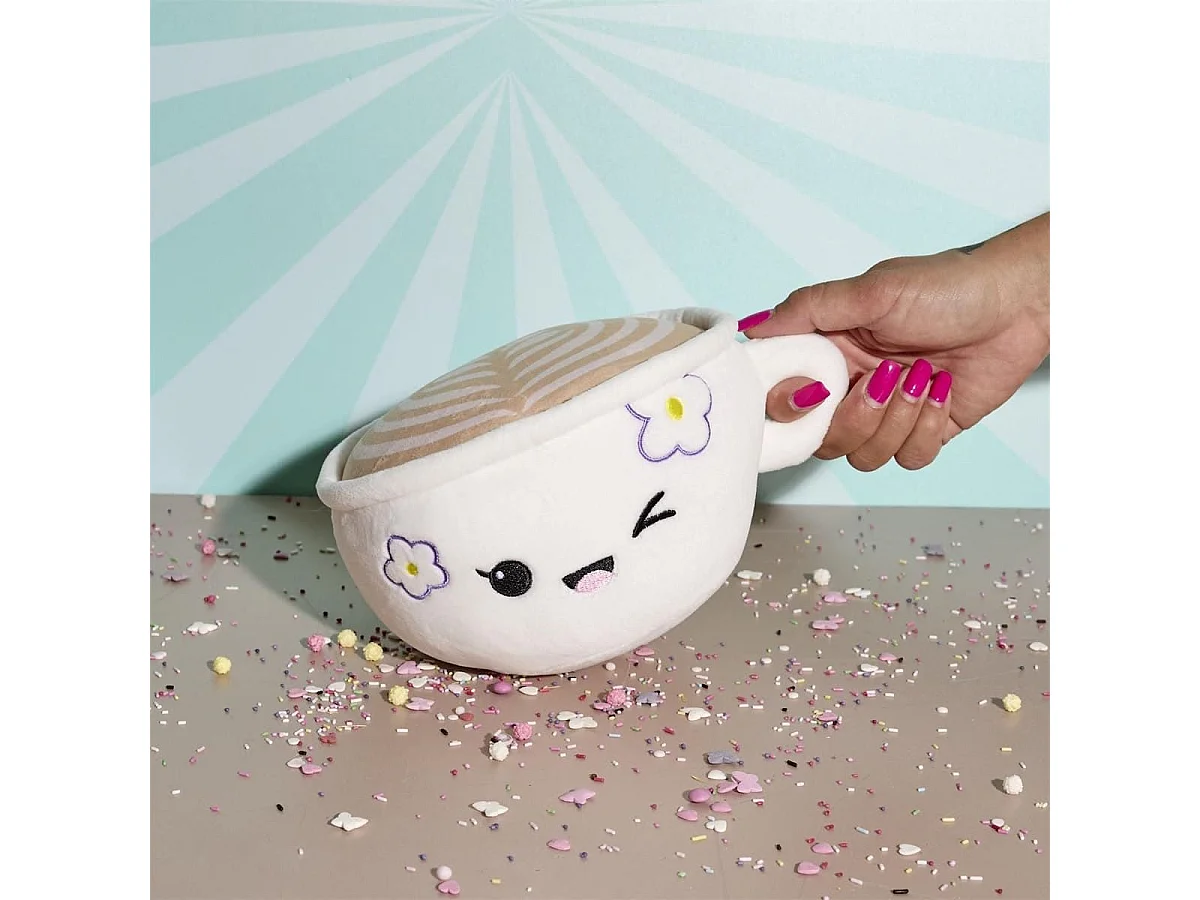 Peluche tasse de café kawaii en polyester (H18 cm)