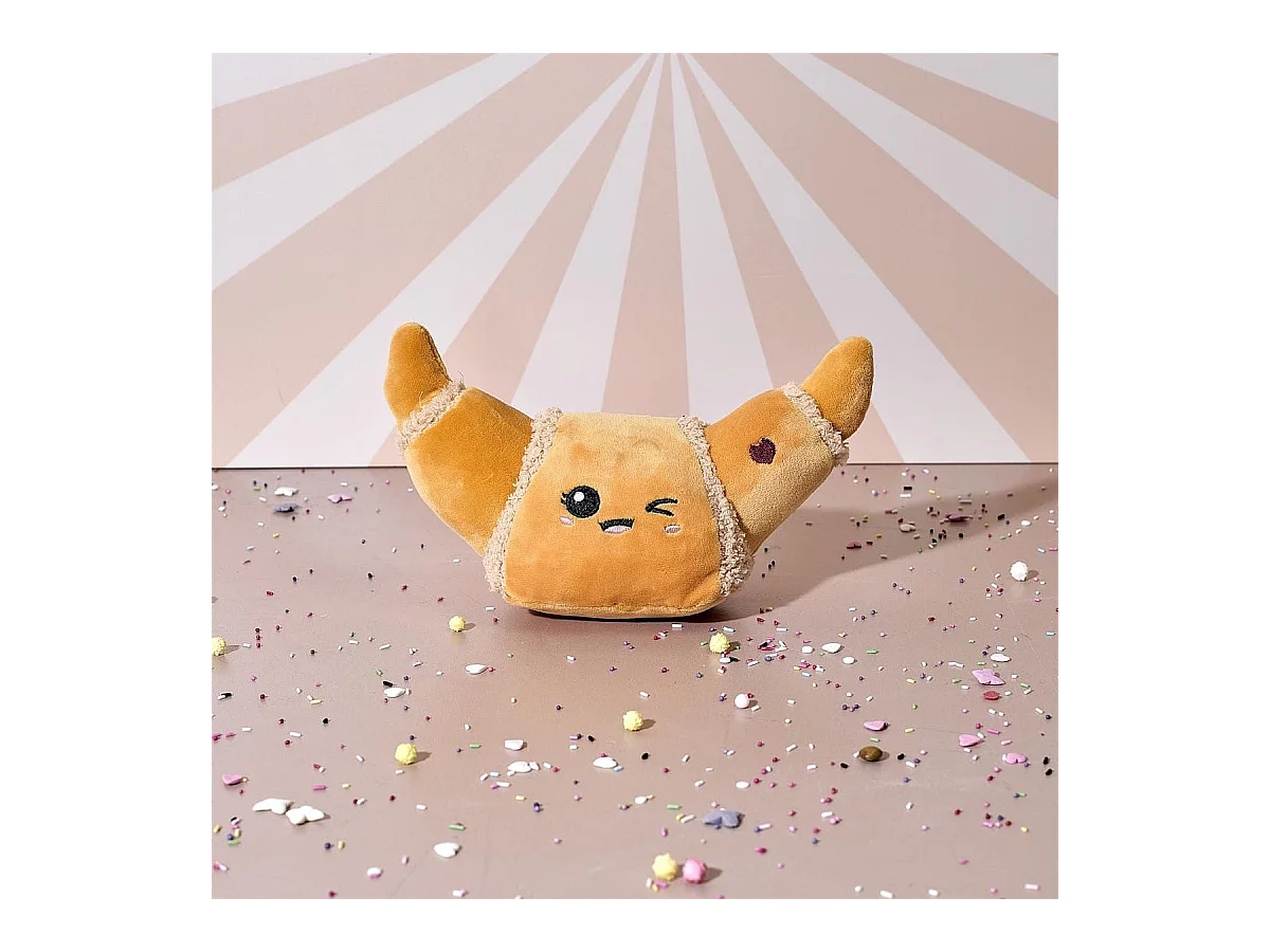 Peluche croissant kawaii en polyester (H13 cm)