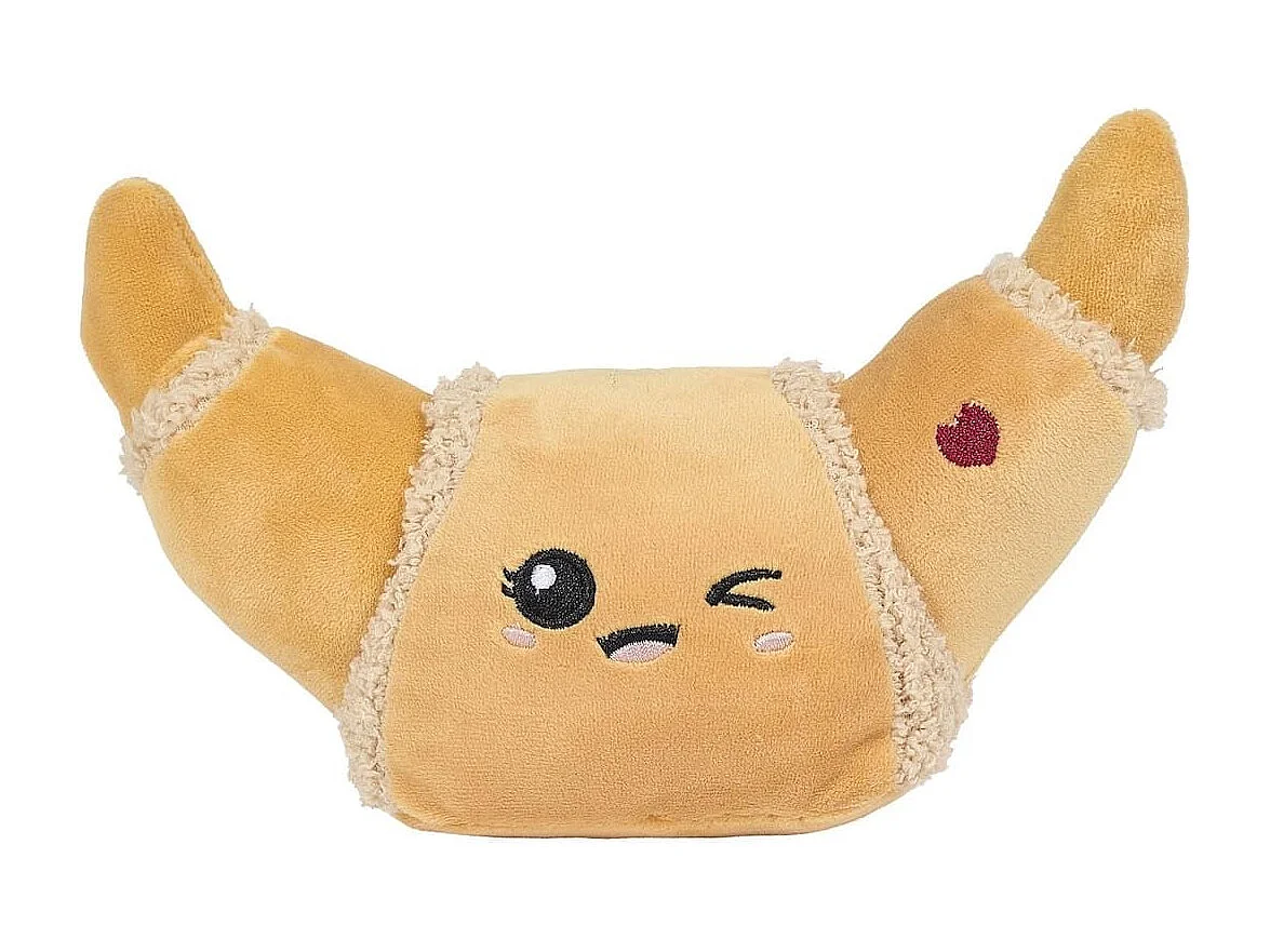 Peluche croissant kawaii en polyester (H13 cm)