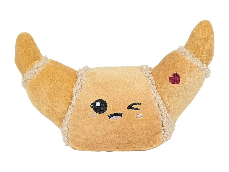 Peluche croissant kawaii en polyester (H13 cm)