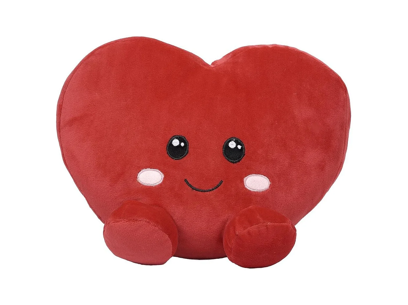 Peluche coeur kawaii en polyester (L25 cm)