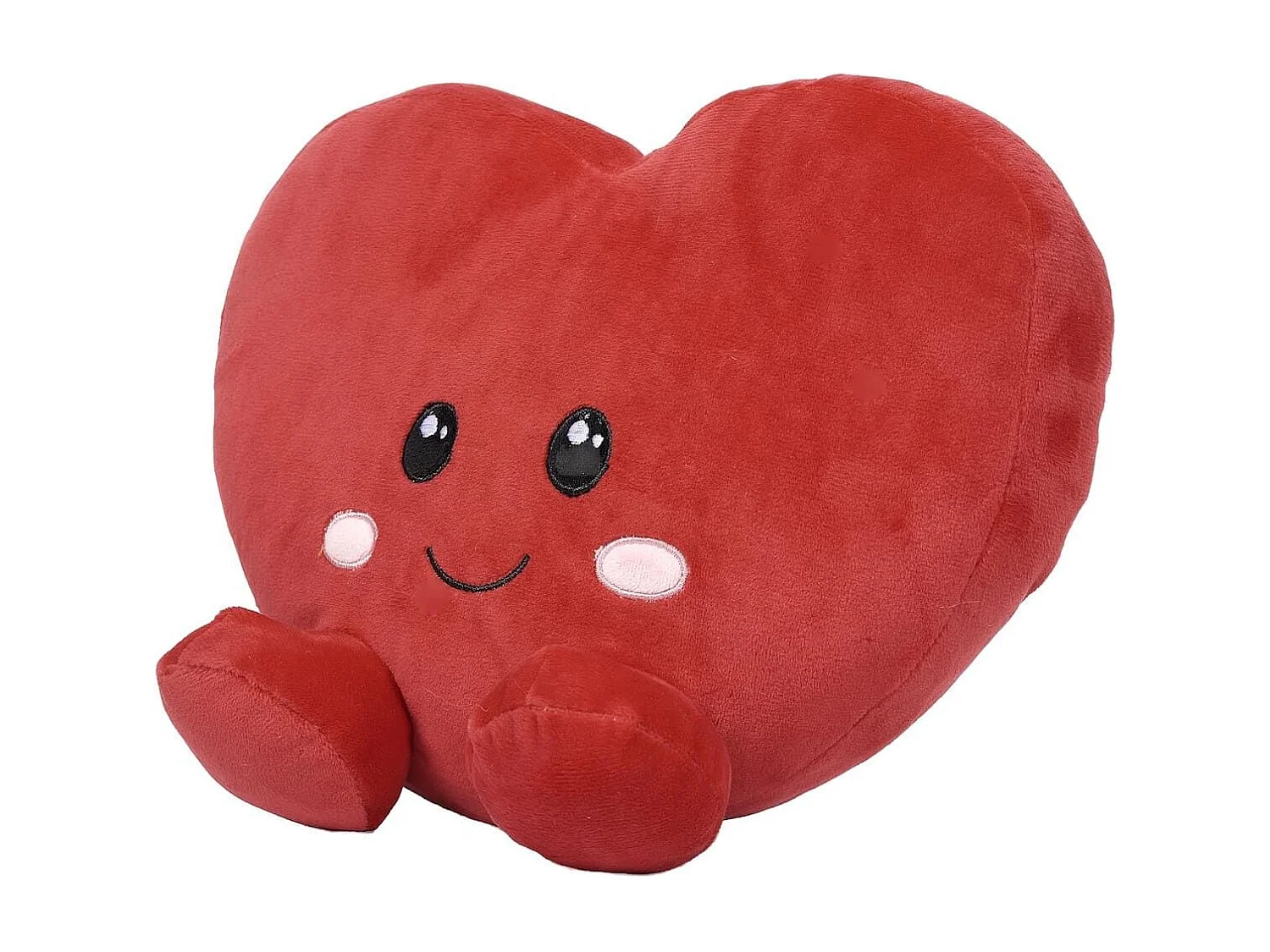 Peluche coeur kawaii en polyester (L25 cm)