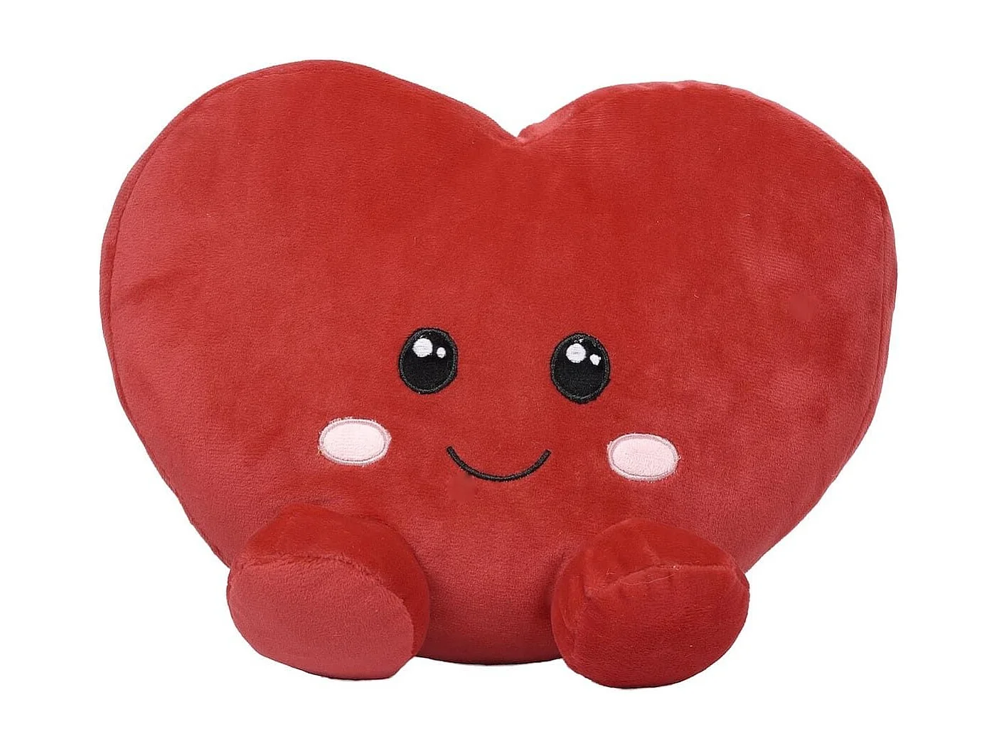 Peluche coeur kawaii en polyester (L25 cm)