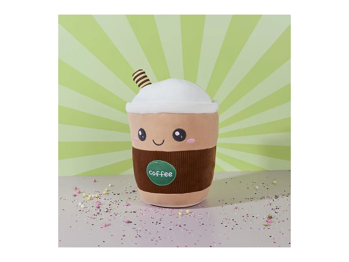 Peluche capuccino kawaii en polyester (H29 cm)