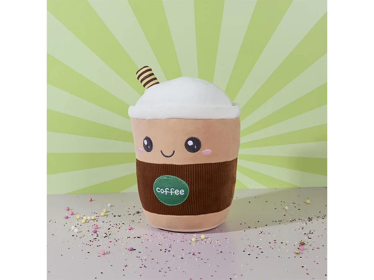 Peluche capuccino kawaii en polyester (H29 cm)