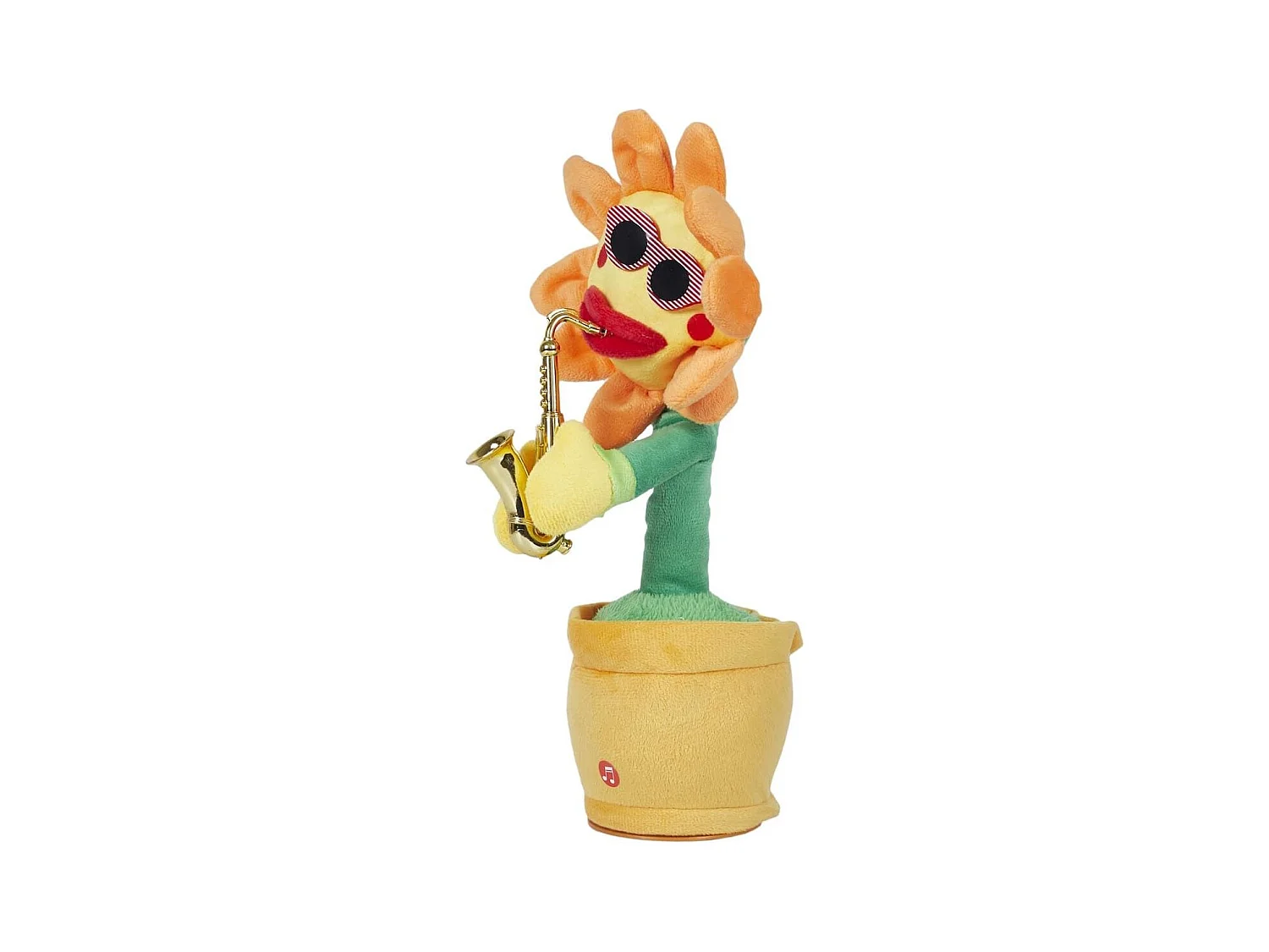 Fleur de tournesol orange dansante en polyester