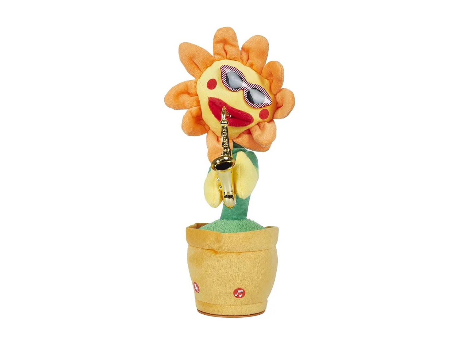 Fleur de tournesol orange dansante en polyester