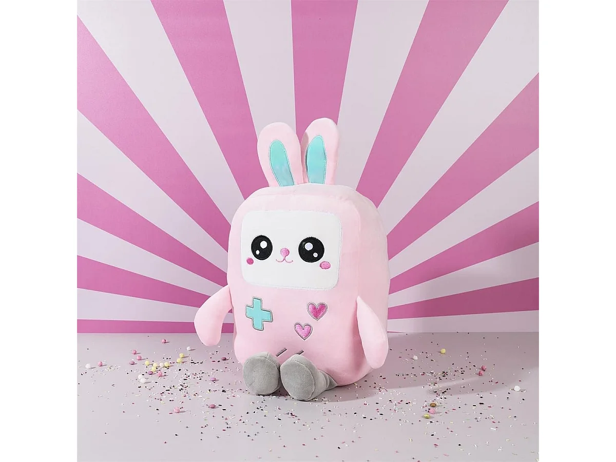 Peluche lapin jeu video kawaii en polyester (H29 cm)